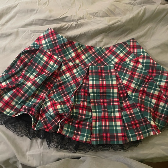 Sugar Thrillz Plaid Holiday Skirt - Picture 4 of 4